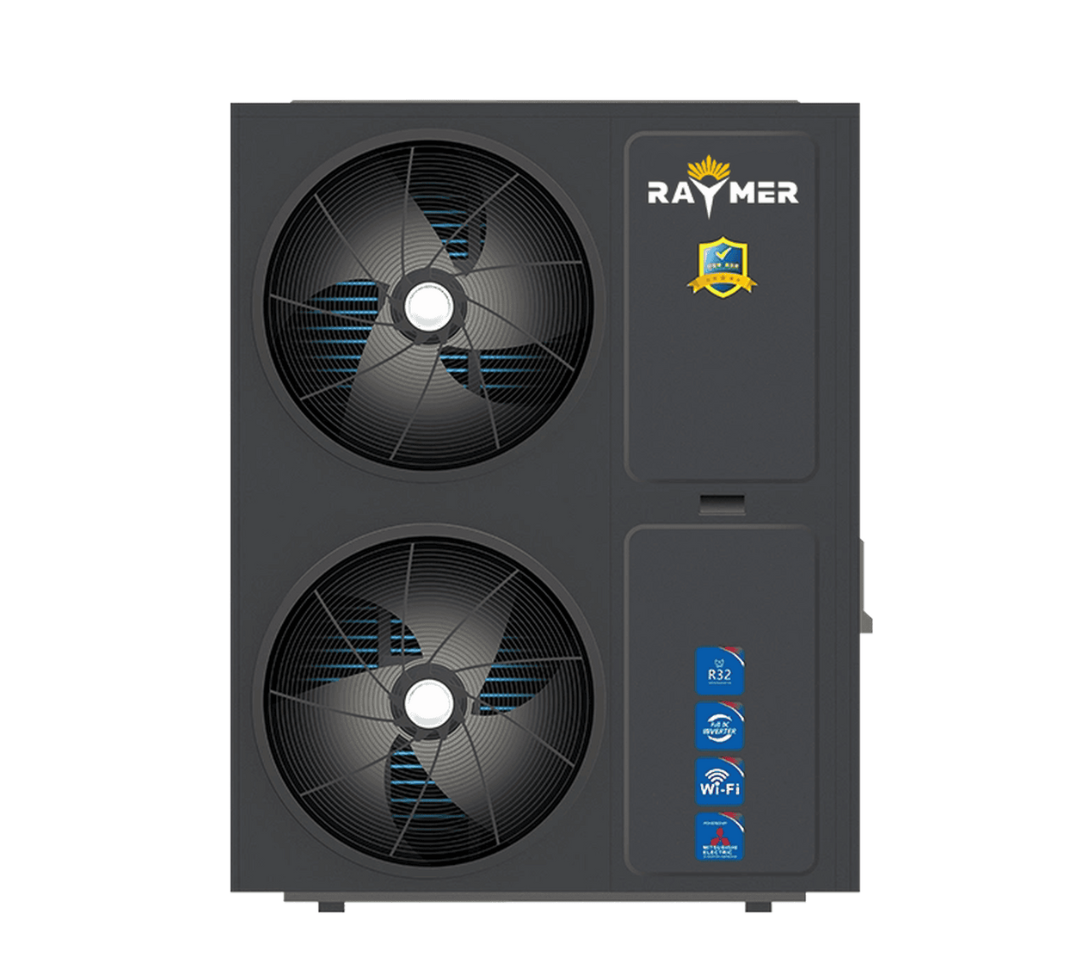 Інверторний тепловий насос для басейну Raymer Ray-29pd2 (28 кВт), об'єм басейну до
 120 м³, до -15°C/+43°С, (380 В)