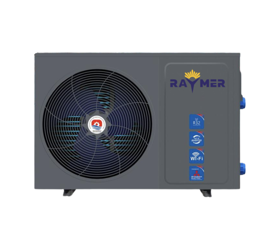 Інверторний тепловий насос для басейну Raymer Ray-24PD2 (22 кВт), об'єм басейну до
 100 м³, до -15°C/+43°С, (220 В)